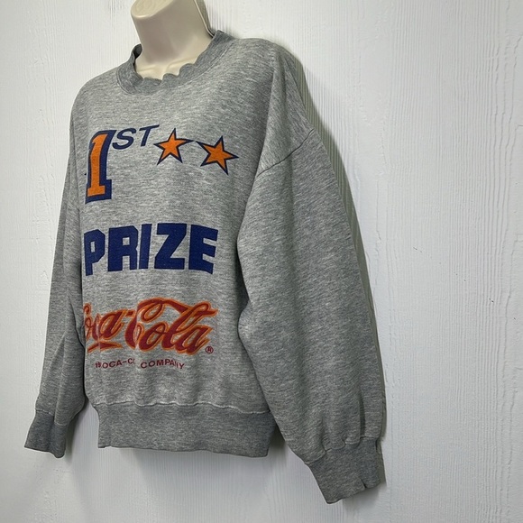 Coke Cola - 1986 Vintage Thoroughbreds Lucky Boy 1St Prize Graphic Sweatshirt M - Picture 7 of 10